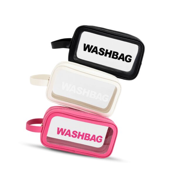 واش بگ شفاف سایز متوسط WASH BAG